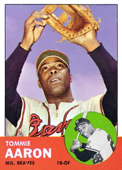1963 Topps Baseball Cards      046      Tommie Aaron RC